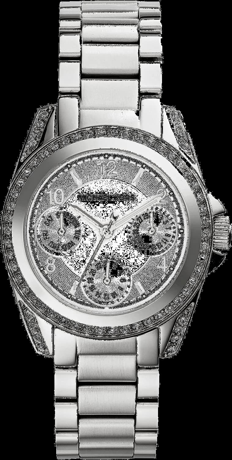 Montre Michael Kors MK5612 au cadran blanc nacré avec index dorés et trois sous-cadrans chronographe