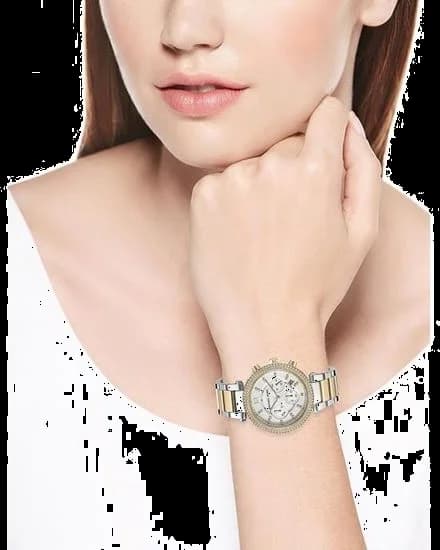 Montre Michael Kors Parker MK5626 chrnomètre acier bicolore vue 5