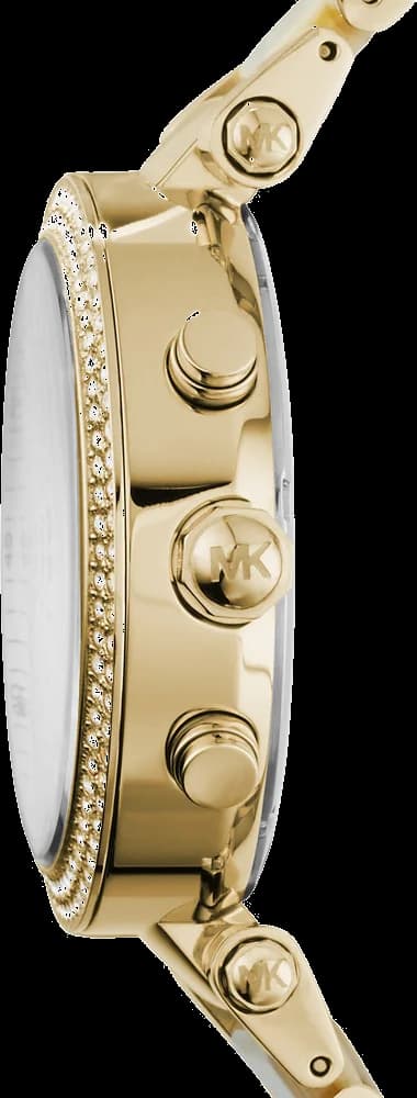 Bracelet Michael Kors MK5632 en acétate transparent et acier doré, fermoir déployant