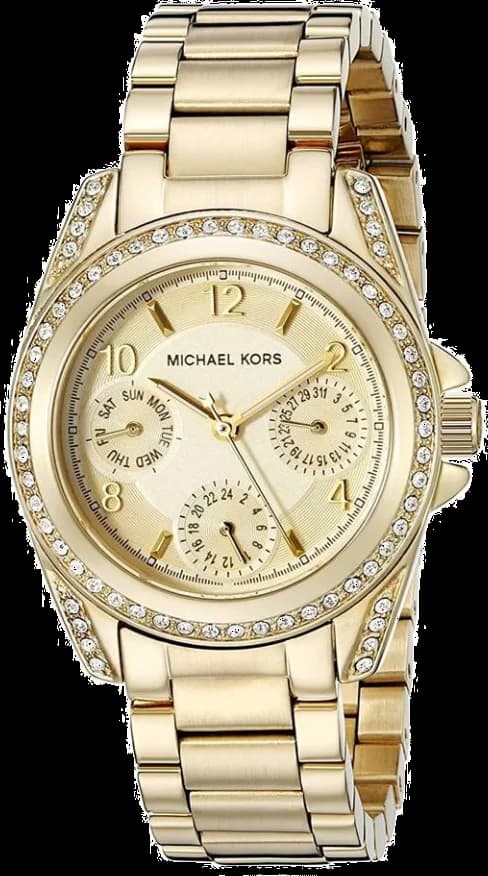 Montre Michael Kors MK5639 au cadran blanc nacré avec index dorés et aiguilles bâtons
