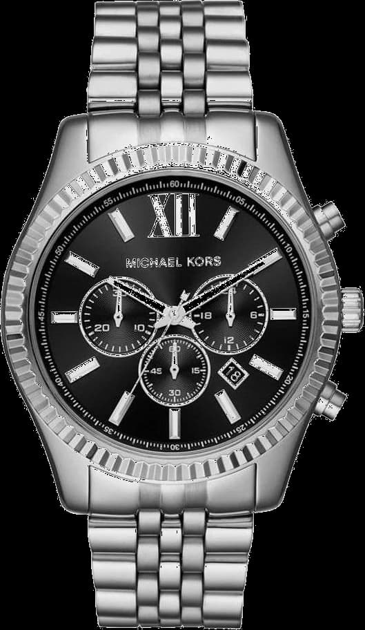 Montre Michael Kors MK5708 en acier doré avec cadran noir et index dorés, style chic et sportif