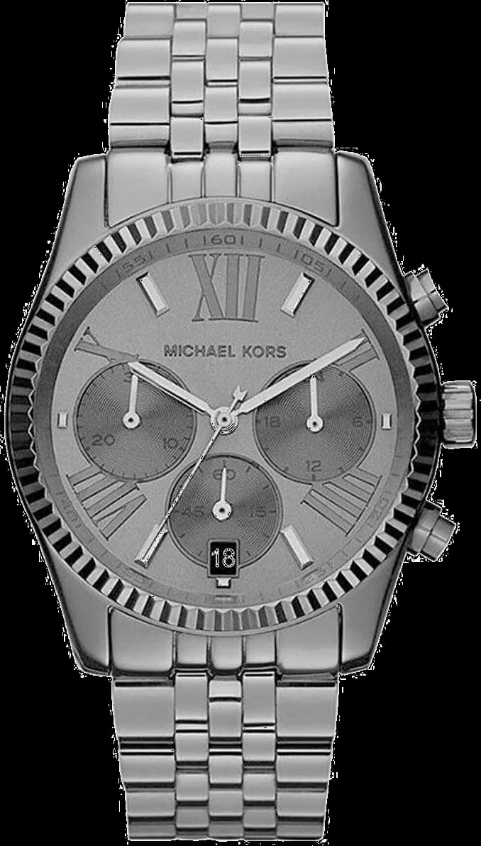 Montre Michael Kors MK5709 avec cadran anthracite, chiffres romains et chronographe, style chic et moderne