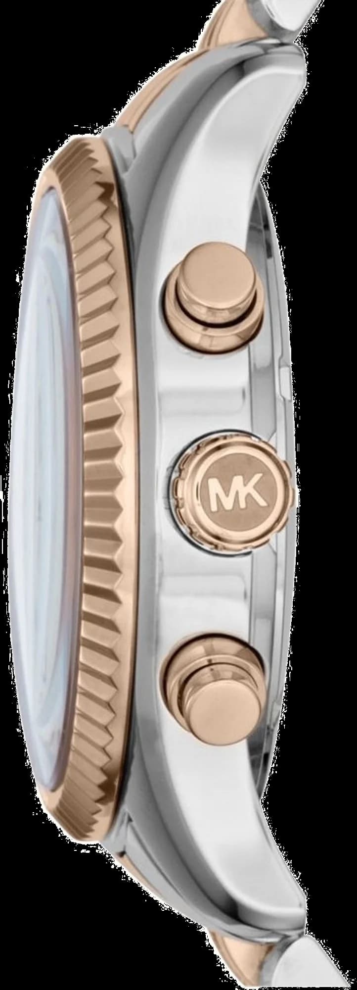 Cadran Michael Kors MK5735 aux index bâtons et aiguilles dorés, date à 3h, design épuré