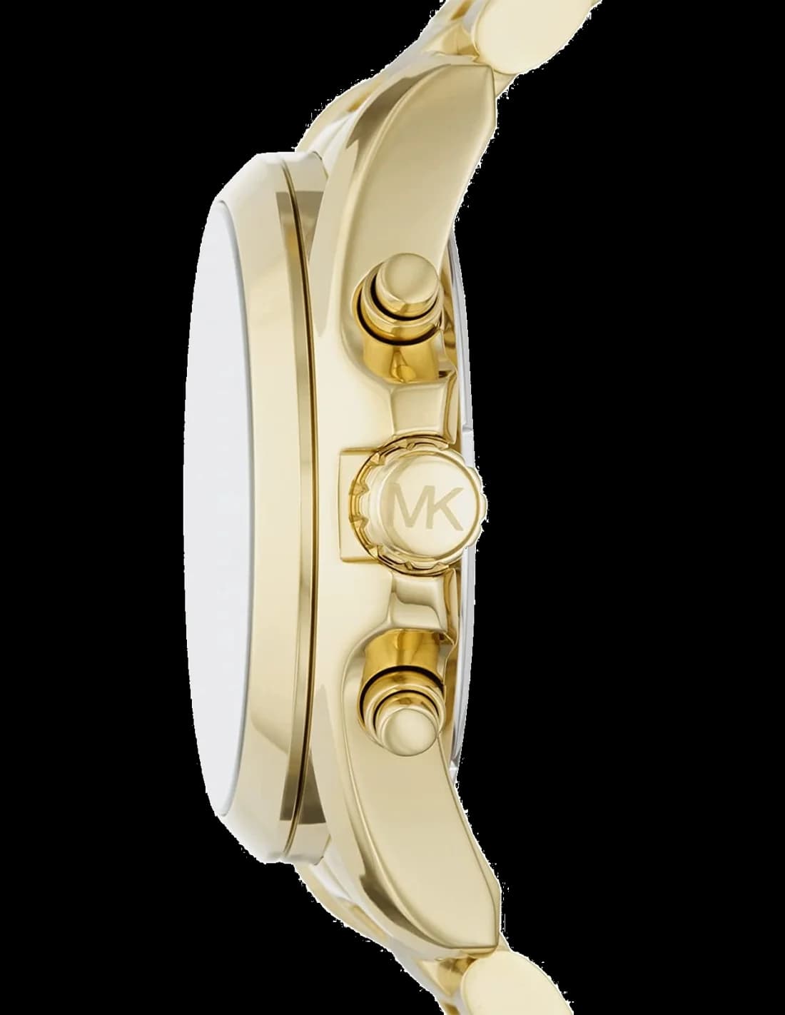 Bracelet Michael Kors MK5739 en acier doré maillons polis fermoir déployante signé Michael Kors