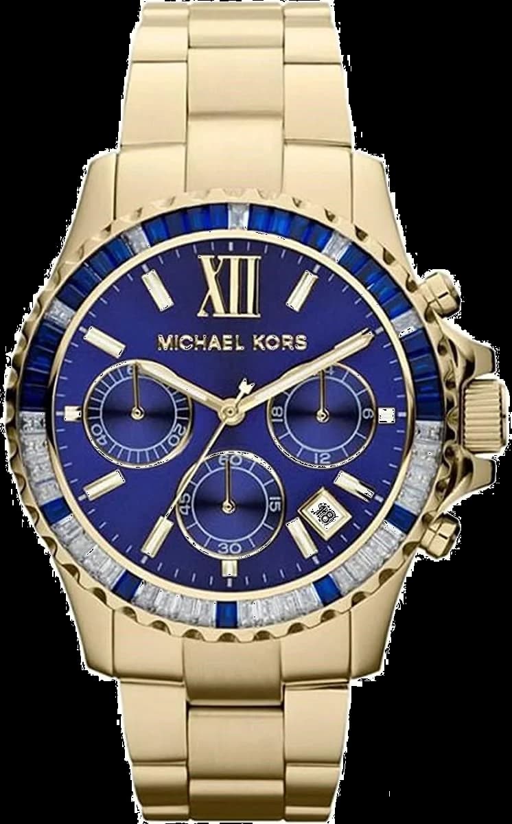 Montre Michael Kors MK5754 en acier doré avec cadran blanc orné de pierres, style luxueux et raffiné