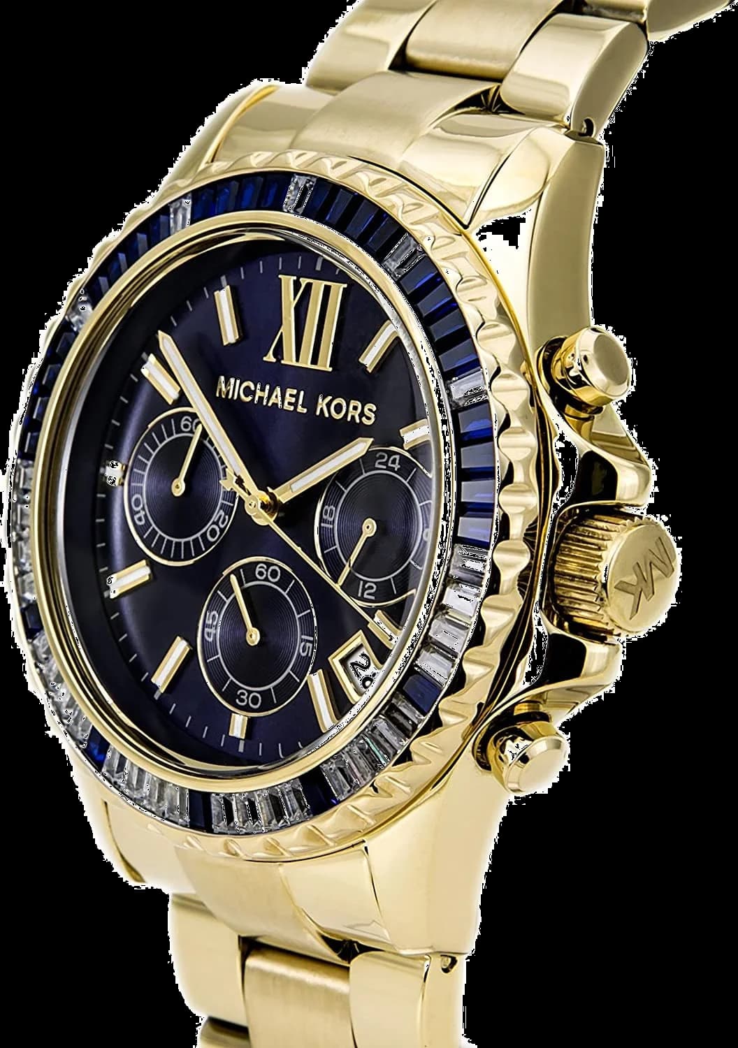 Bracelet Michael Kors MK5754 en acier doré à maillons, fermoir déployant double sécurité, bracelet chic et résistant