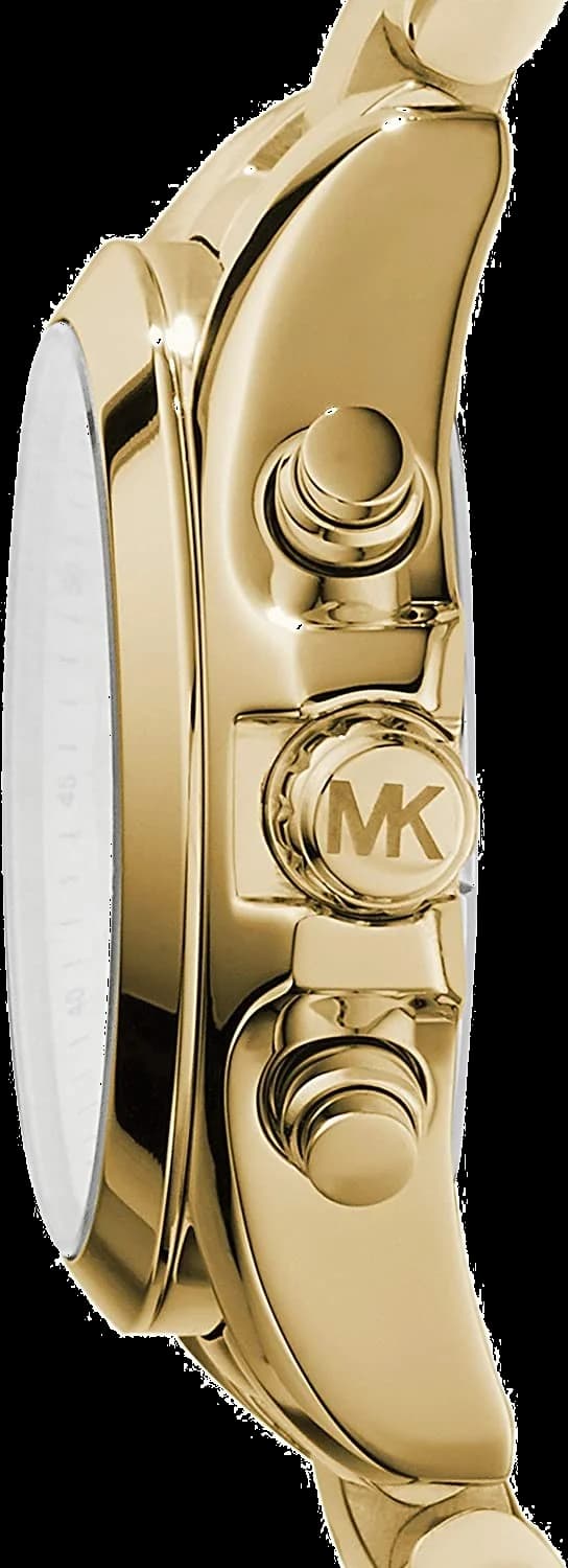 Bracelet Michael Kors MK5798 en acier inoxydable doré, maillons lisses et fermoir déployante papillon