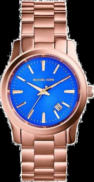 Montre Michael Kors MK5913 au cadran or rose avec index et aiguilles dorés, style chic et moderne