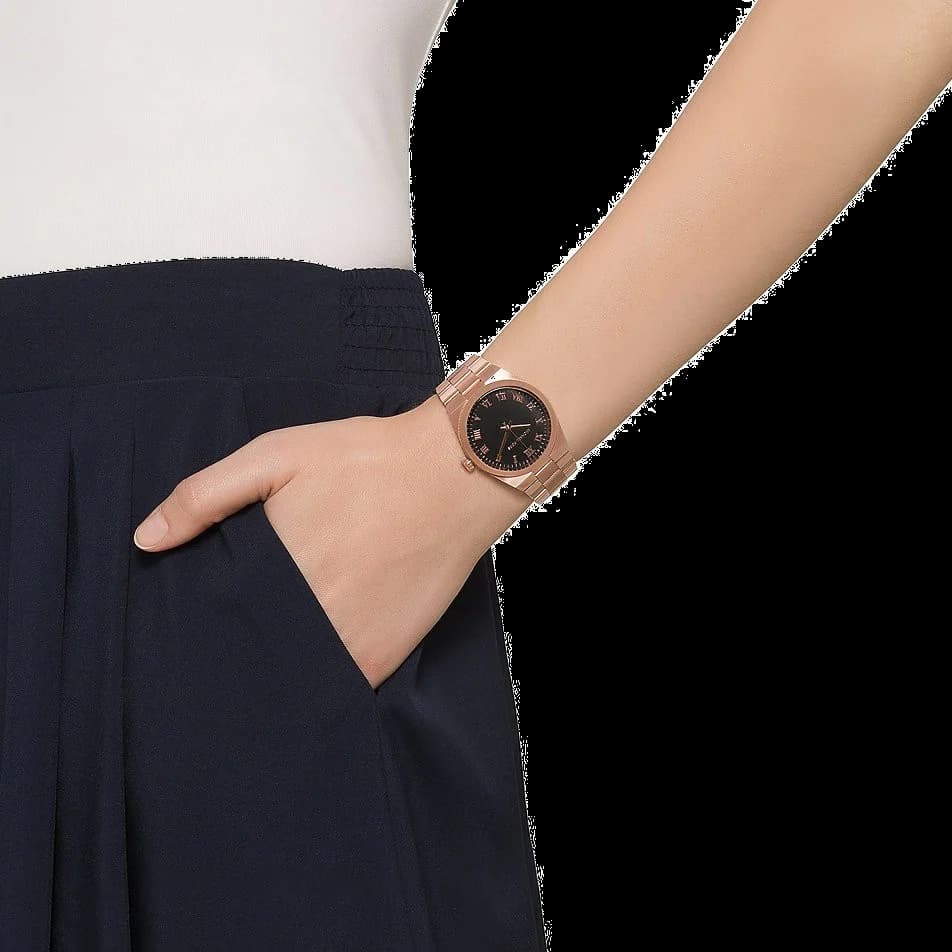 Bracelet Michael Kors MK5937 en acier inoxydable doré et maillons bicolores or rose et argent
