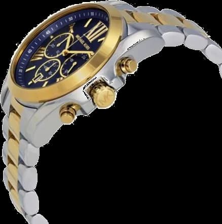 Bracelet Michael Kors MK5976 en acier bi-ton argent et or, maillons alternés, fermoir déployant signé