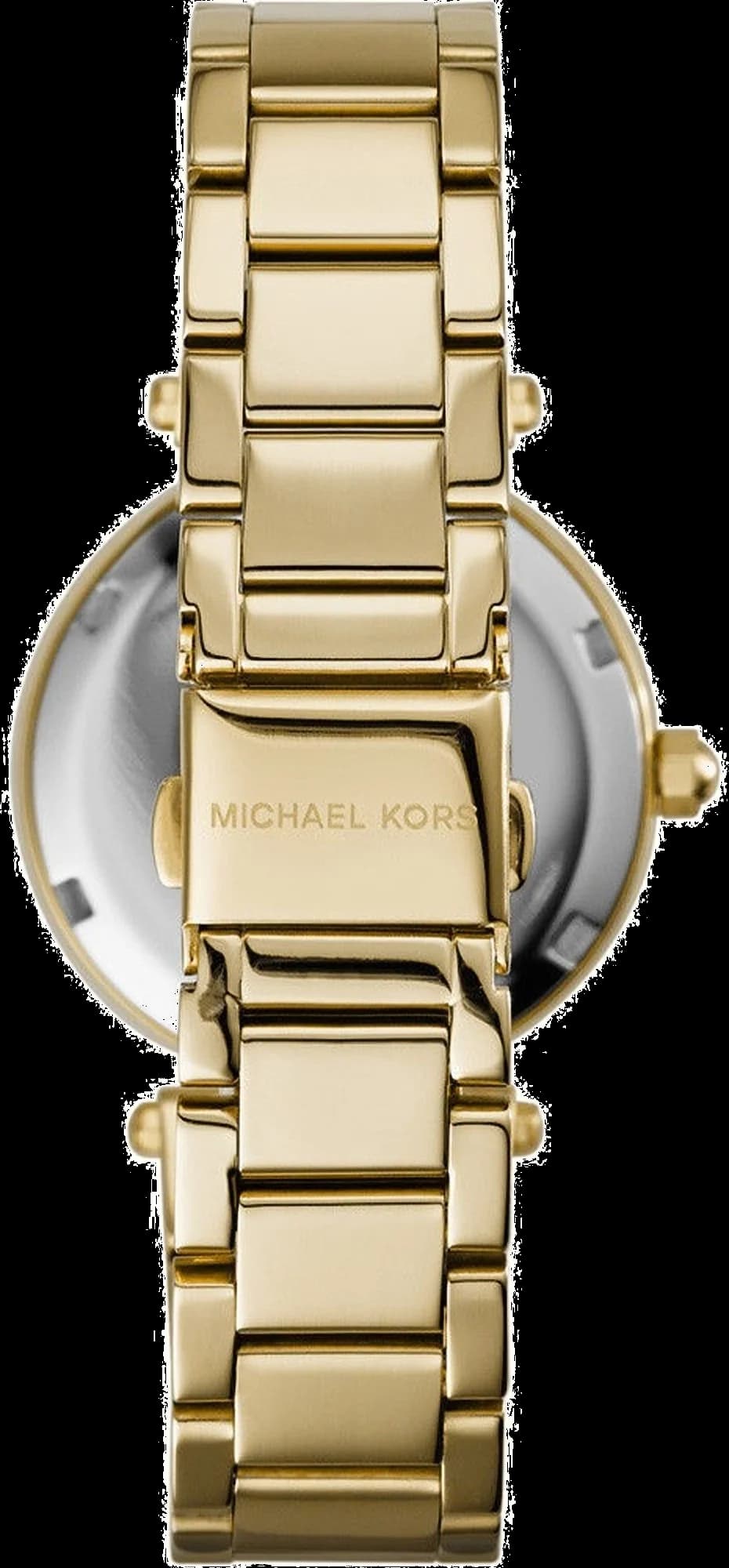 Bracelet Michael Kors MK6056 en acier doré à maillons, fermoir déployant, finition polie et élégante