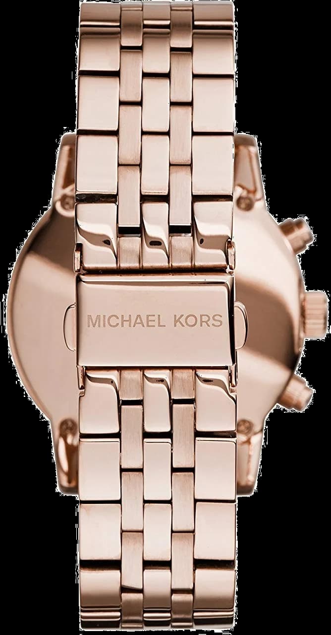 Bracelet Michael Kors MK6077 en acier or rose maillé, fermoir déployant, aspect bijou élégant