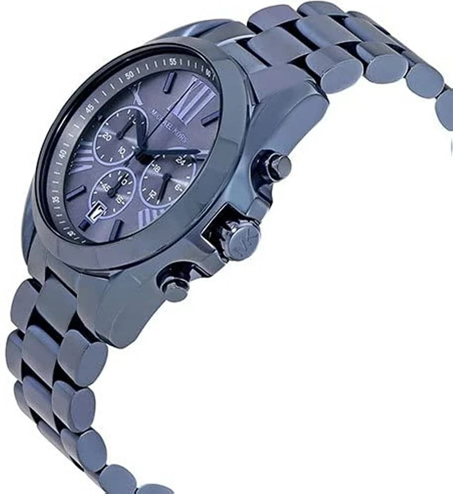 Cadran Michael Kors MK6248 aux index bâtons dorés, aiguilles dorées et date à 3h, élégant