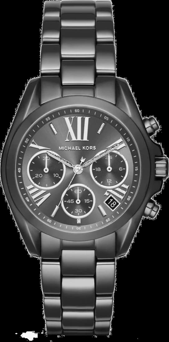 Montre Michael Kors MK6249 au cadran anthracite avec index dorés et aiguilles bâton, style chic et moderne