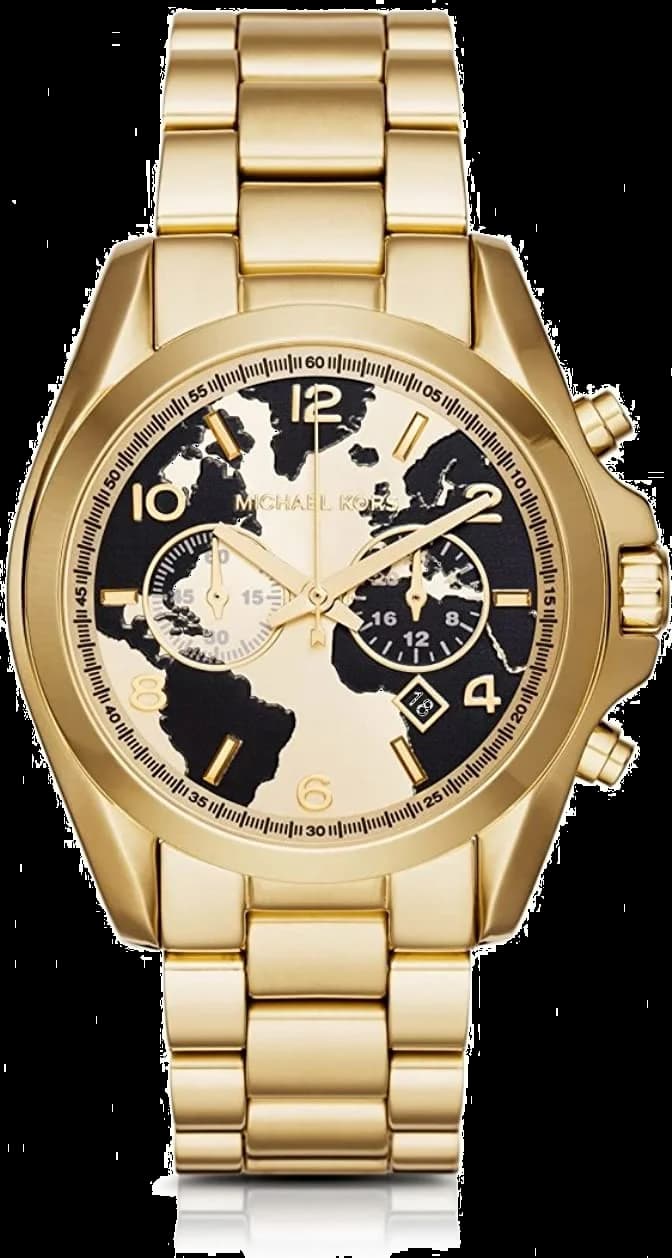Montre Michael Kors MK6272 avec cadran blanc nacré et lunette en acier doré, style chic et lumineux