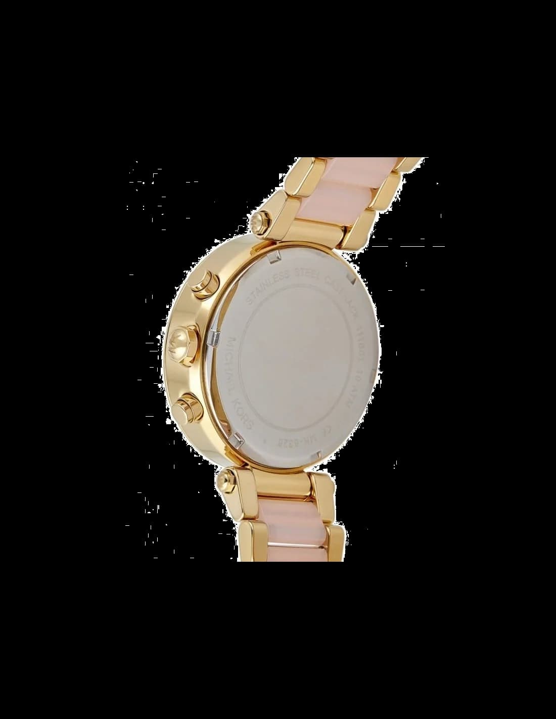 Bracelet Michael Kors MK6326 en acier inoxydable bicolore or et argent, maillons lisses, fermoir déployant sécurisé