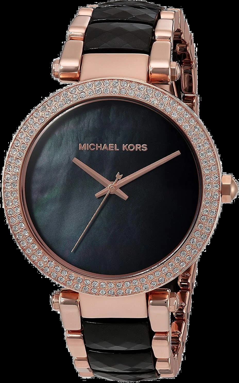 Montre Michael Kors MK6414 au cadran nacre blanc irisé et boîtier argenté, style chic et féminin