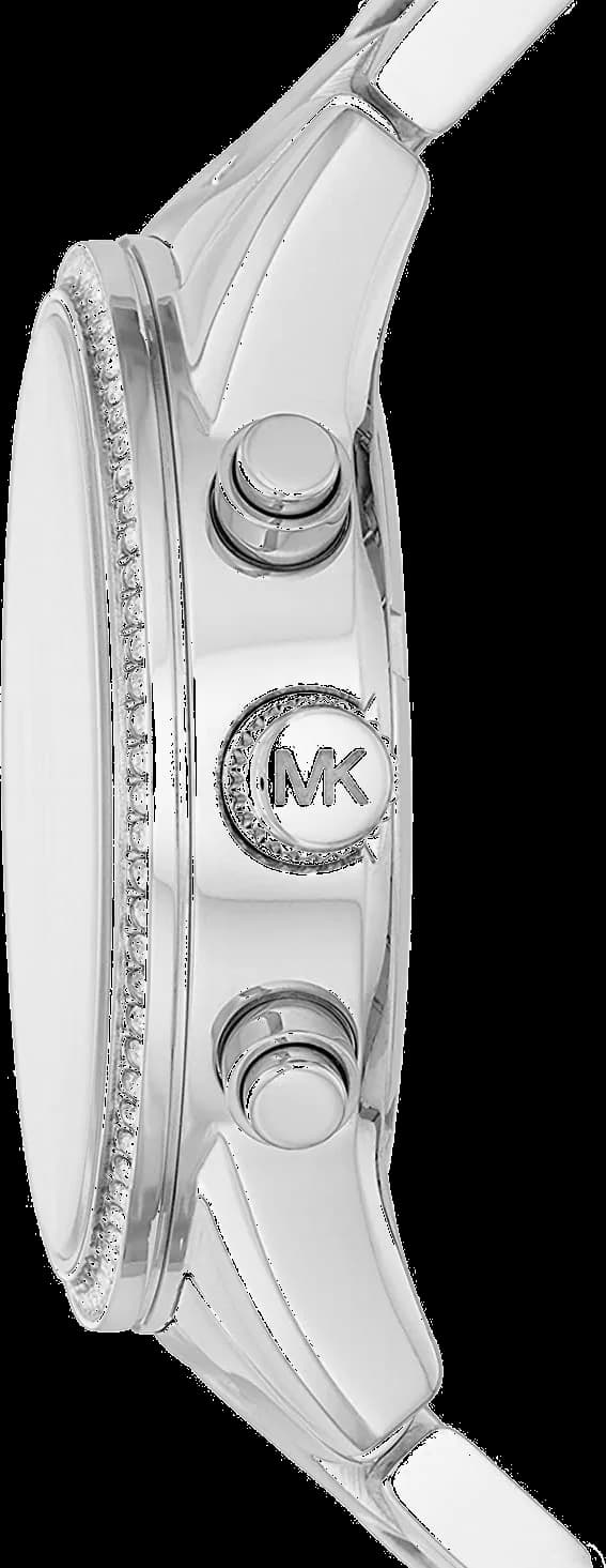 Cadran Michael Kors MK6428 avec index bâtons et aiguilles argentées, design épuré et lisible