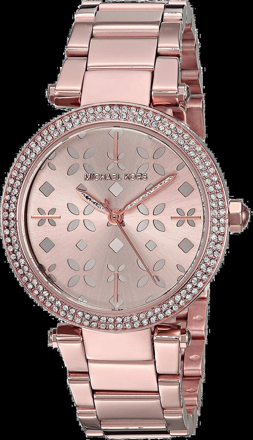 Montre Michael Kors MK6470 au cadran champagne orné de motifs floraux délicats, style élégant et raffiné