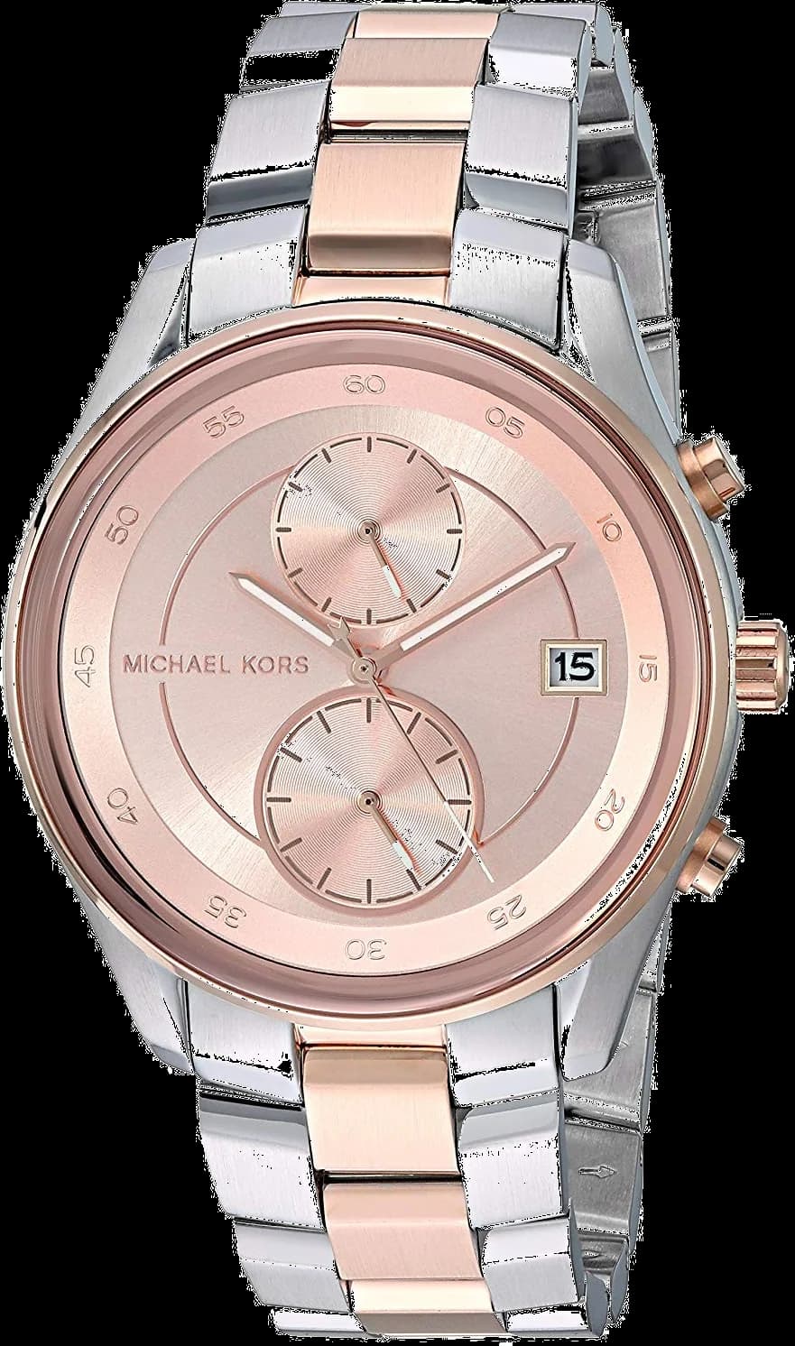 Montre Michael Kors MK6498 au cadran or rose et index dorés, style élégant et raffiné