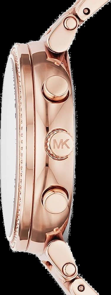 Cadran Michael Kors MK6576 avec cadran blanc nacré, index bâtons dorés, aiguilles fines et date à 3h