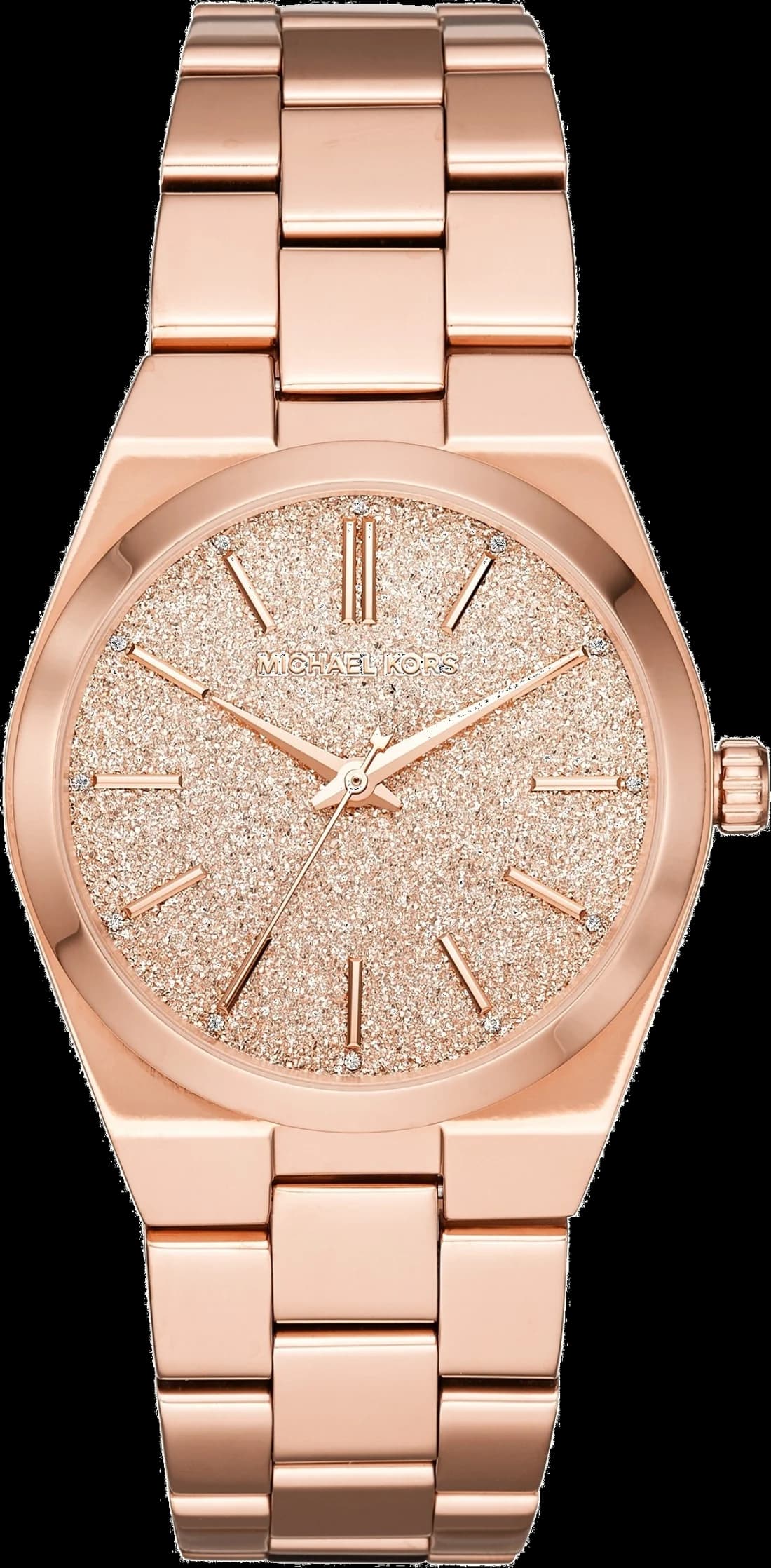 Montre Michael Kors MK6624 Channing en acier or rose avec cadran scintillant aux cristaux et style chic