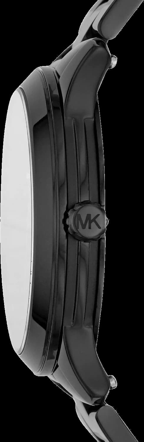 Bracelet Michael Kors MK6683 en acier inoxydable noir avec maillons en forme de S et fermoir déployant triple sécurité
