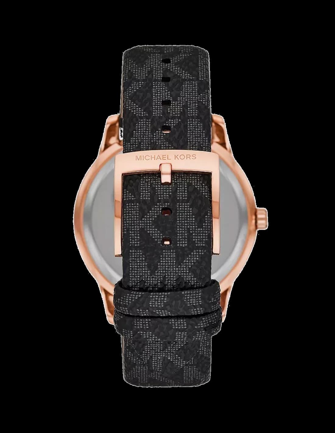 Montre Michael Kors MK6968 Tibby multifonction ornée de cristaux cadran noir vue 2