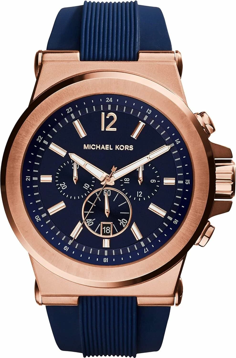 Montre Michael Kors MK6980 au cadran doré soleil avec index bâtons et aiguilles dorées, style chic et intemporel