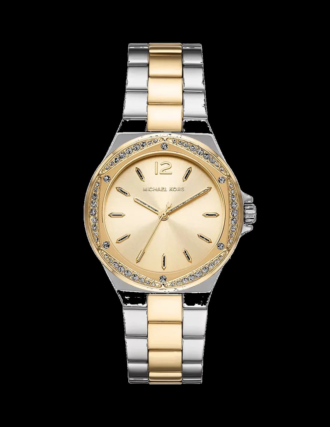 Montre Michael Kors MK6988 cadran doré et acier bicolore, style chic et lumineux pour femme