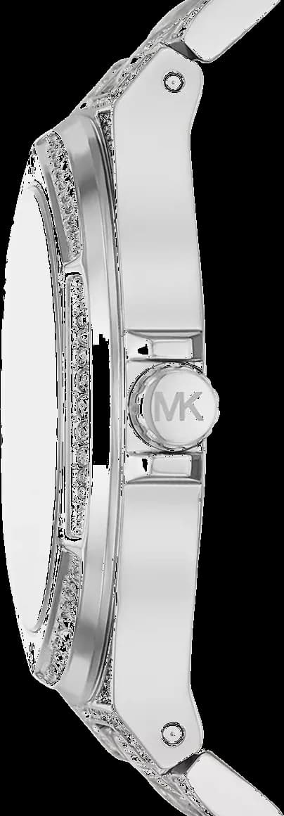 Bracelet Michael Kors MK6990 en acier inoxydable doré orné de cristaux, fermoir déployant, ajustable