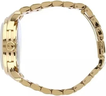 Bracelet Michael Kors MK7049 en acier doré maillé souple, fermoir déployant sécurisé, confortable au poignet