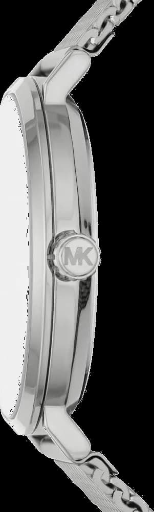 Cadran Michael Kors MK7151 avec index bâtons et aiguilles dorés, date à 3h, design épuré
