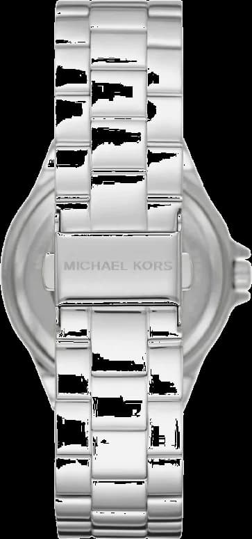 Cadran Michael Kors MK7234 doté de cristaux étincelants, index bâtons et aiguilles argentées, date à 3h