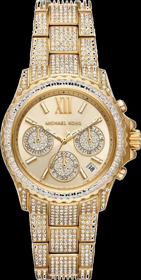 Montre Michael Kors MK7254 au cadran scintillant et bracelet pavés de cristaux, style glamour