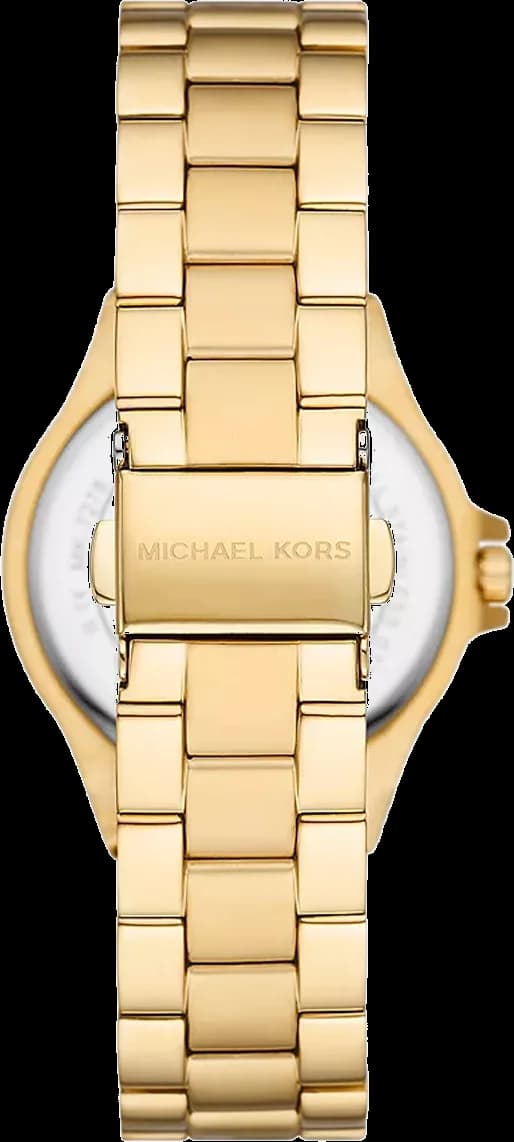 Cadran Michael Kors MK7278 orné de cristaux, index à strass et aiguilles dorées, design raffiné et lumineux