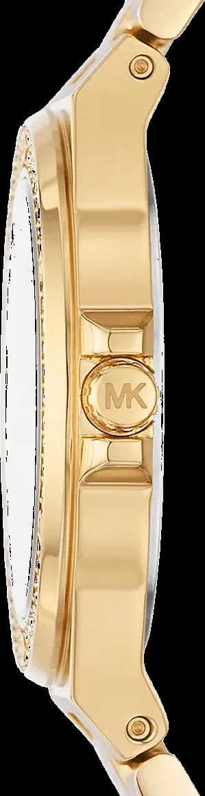 Bracelet Michael Kors MK7278 en acier inoxydable doré et maillons fins, fermoir déployant, aspect luxueux et chic
