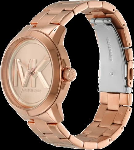 Bracelet Michael Kors MK7318 en acier inoxydable plaqué or rose à maillons, fermoir déployant double sécurité