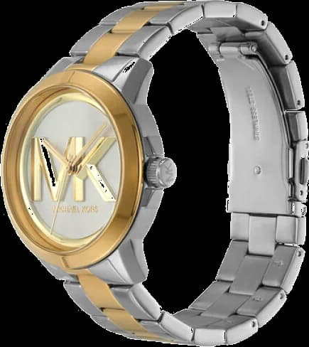 Montre femme Michael Kors MK7319 cadran logo MK bracelet bicolore acier et or vue 3