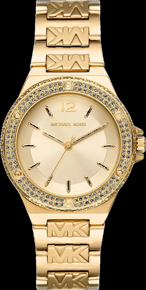 Montre Michael Kors MK7339 au cadran blanc nacré avec index dorés et aiguilles bâton style classique chic