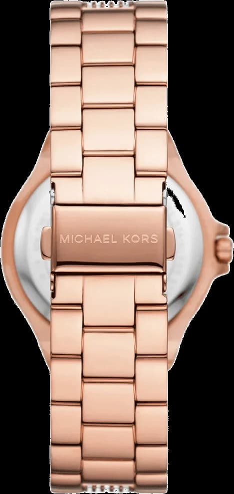 Bracelet Michael Kors MK7362 en acier inoxydable doré rose à maillons jonc, fermoir déployante, finition polie