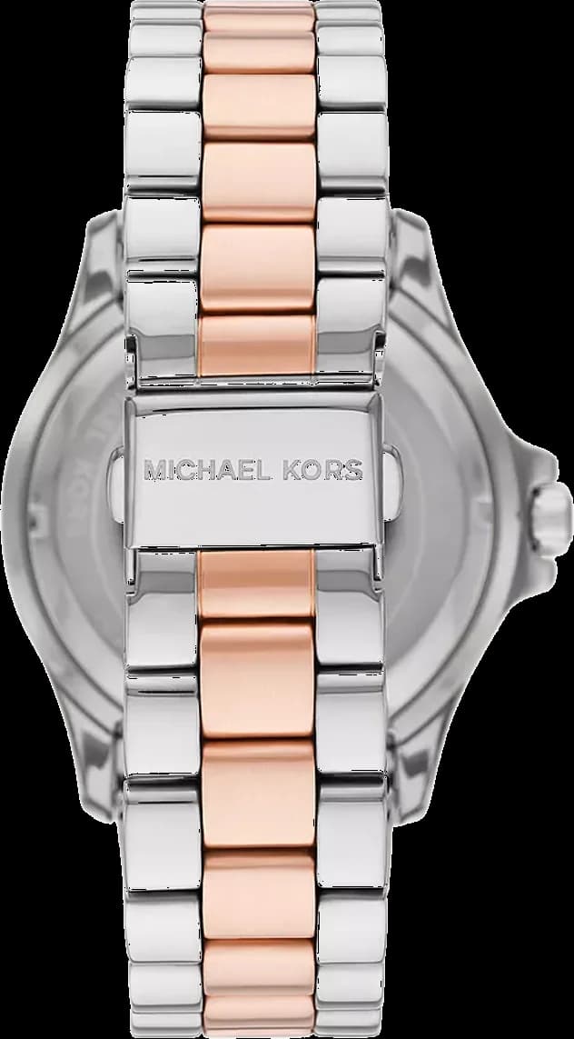 Cadran Michael Kors MK7402 avec index dorés, aiguilles luminescentes et date à 3h