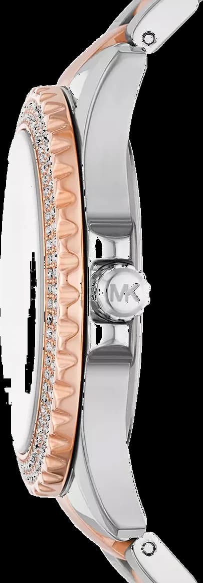 Bracelet Michael Kors MK7402 en acier inoxydable bicolore or rose et argent à maillons