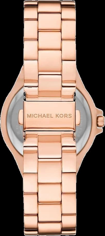 Cadran Michael Kors MK7405 avec index bâtons dorés, date à 3h et aiguilles lumineuses