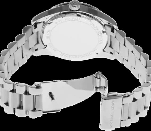 Bracelet Michael Kors MK7443 en acier inoxydable argenté à maillons larges et fermoir déployant