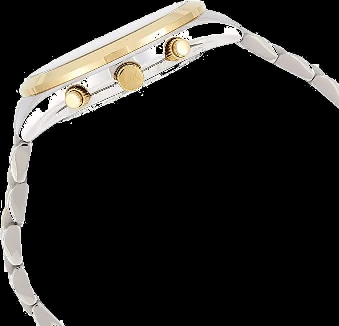 Bracelet Michael Kors MK8306 bicolore acier et or jaune, maillons alternés, fermoir déployant