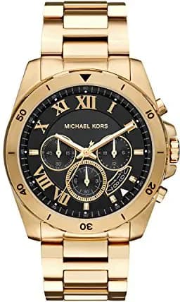 Montre Michael Kors MK8415 au cadran marron soleil avec finition polie et index dorés