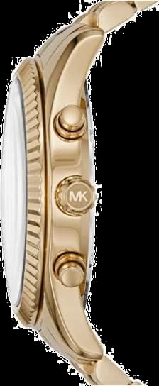 Cadran Michael Kors MK8446 avec index dorés, aiguilles dorées et date à 3h, design luxueux