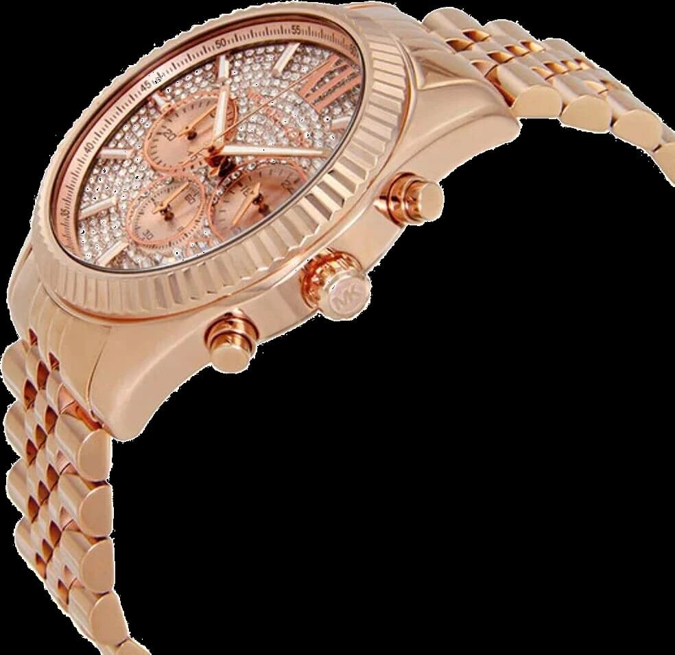 Cadran Michael Kors MK8580 avec compteurs chronographe et date à 4h30, aiguilles dorées