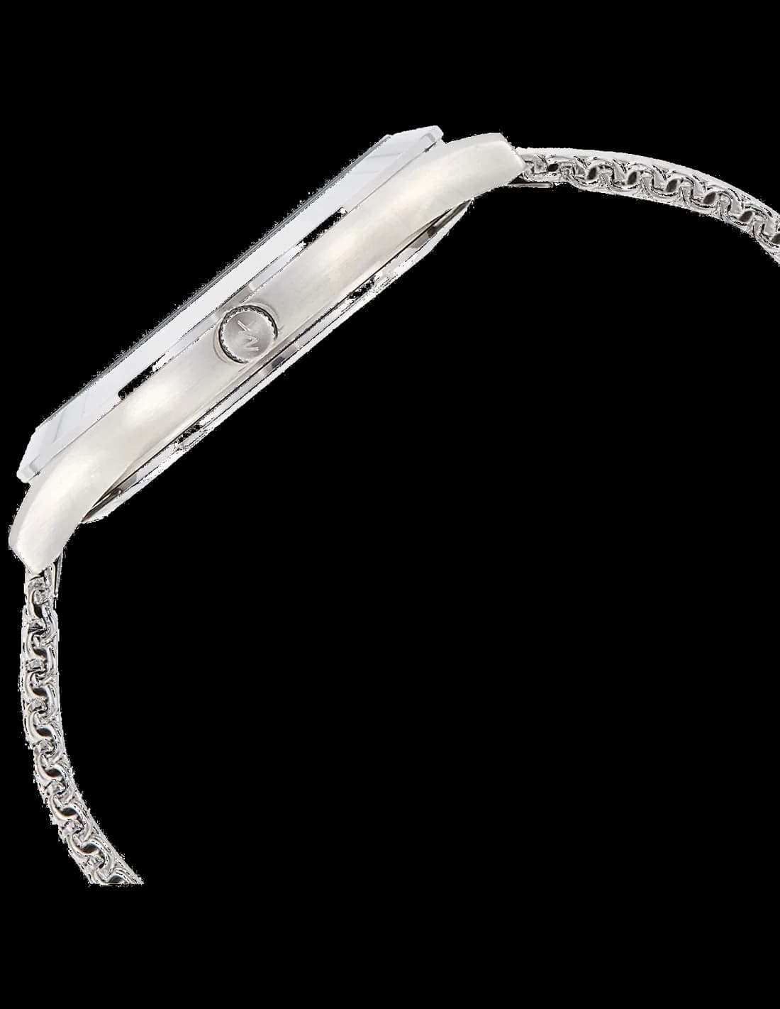 Cadran Michael Kors MK8606 aux index bâtons et aiguilles dorées, motif soleil et guichet date à 3h